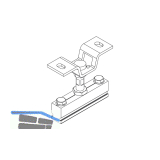 HAWA Junior 80/G Telescopic Aufh�ngeb�gel-Garnitur Glas Aufh�ngeschraube M12