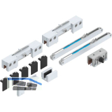 HELM GT-L 80 Beschlagset Glas 8-10,76 mm mit Einzugsd�mpfung silber eloxiert