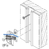 HAWA Zentrierteil Ganzglasschiebet�ren zu Wandanschlussprofil schwarz