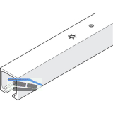 HAWA Junior 40 Laufschiene Deckenmontage L=1400 mm Aluminium farblos eloxiert