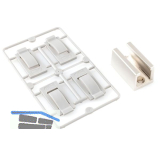 HAWA Junior GP/Ordena 70 Bodenf�hrung spielfrei Glas 8-12,7 mm Edelstahl-Effekt