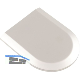 HAWA Junior GP/Ordena 70 Abdeckkappe rund Punktbefestigung Edelstahl-Effekt