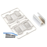 HAWA Junior GP/Ordena 70 Bodenf�hrung spielfrei Glas 8-12,7 mm verchromt matt