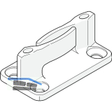 HAWA Junior 160/250 Bodenf�hrung spielfrei Holz Kunststoff schwarz