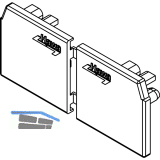 HAWA Junior 40 Holz Abdeckkappen-Set Winkelprofil links/rechts anthrazitgrau