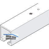 HAWA Junior 120 Laufschiene Deckenmontage L=4000 mm Aluminium farblos eloxiert