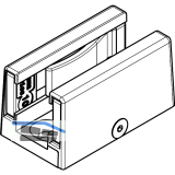 HAWA Junior GP Bodenf�hrung spielfrei 2-teilig Glas 8-12,7 mm Edelstahl-Effekt