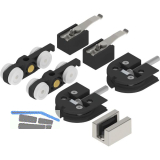 SOLIDO 100 Beschlagset Glas Punktbefestigung 12-12,76 mm F�hrung Edelstahl