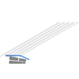 HELM GT-S 150 Klemmschnur-Set deckenb�ndige Montage L=100mm Kunststoff natur