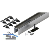 HAWA-Junior 80/100 Pocket Montageset Wandtasche L=2500 mm silber