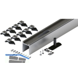 HAWA-Junior 80/100 Pocket Montageset Wandtasche L=3000 mm silber