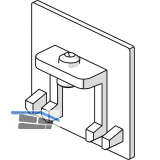 HAWA-Junior 100 Holz Abdeckkappe Winkelprofil verchromt matt