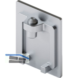 HAWA-Junior 80/100 Abdeckkappe f�r Laufschiene Stahl Edelstahl-Effekt