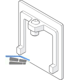 HAWA Junior 120 Abdeckkappe f�r Laufschiene verchromt matt