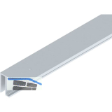 HELM GT-L Laufschiene mit Seitenteil Deckenmontage auf Ma� silber eloxiert