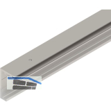 HELM GT-S 150 Laufschiene Deckenmontage auf Ma� Edelstahl-Effekt