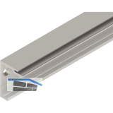 HELM GT-S 150 Laufschiene Wandmontage auf Ma� Edelstahl-Effekt