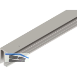 HELM GT-S 150 Laufschiene mit Seitenteil Deckenmontage auf Ma� Edelstahl-Effekt