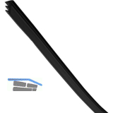 HAWA Dichtungsprofil Festverglasung Boden/Wandprofil Glas 10-12 mm schwarz