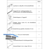 HAWA Junior 40/B Beschlagset Holz ohne Laufschiene