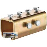 Verbindungsmuffe HELM 1103, Schraube M6 x 10 mm, Stahl verzinkt, gelb