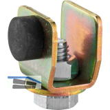 Schienenstopper HELM 100 P Stahl verzinkt gelb