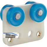 Planen-Vorhang Rollapparat zweipaarig HELM 132K, Kunststoff m. Nylonrollen