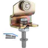 Rollapparat HELM 185 einpaarig mit Drehlager, Stahl verzinkt, gelb