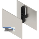 HELM GT-S 150 Abdeckkappen-Set klemmbar f�r Seitenteil Edelstahl-Effekt