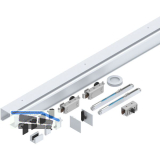 HELM GT-L 50 Inlay Beschlagset Glas 8-10 mm L=2000 mm 50 kg Alu silber eloxiert