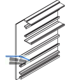HAWA-Junior 80/100 Z Abdeckkappe Clipblende 66 mm links silber