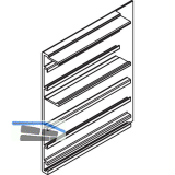 HAWA-Junior 80/100 Z Abdeckkappe Clipblende 66 mm rechts silber
