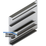 HAWA-Junior 80/100 B Abdeckkappe Clipblende 53 mm rechts silber