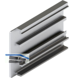 HAWA-Junior 80/100 B Abdeckkappe Clipblende 60 mm links silber