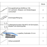 HAWA Junior 100/Z Beschlagset Holz SoftMove (30244)