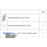 HAWA Junior 100/Z Abdeckkappen-Set zu Clipblende 59 mm links silber (30141)