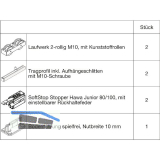 HAWA Junior 100/B Beschlagset Holz SoftStop (30225)