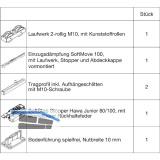 HAWA Junior 100/B Beschlagset Holz SoftStop SoftMove (30227)