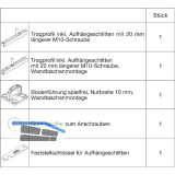 HAWA Junior 100/B-Pocket Grundbeschlagset Holz Tragschraube 20 mm l�nger