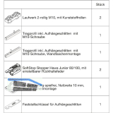 HAWA Junior 100/B-Pocket Beschlagset Holz SoftStop (30248)