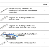 HAWA Junior 100/B-Pocket Beschlagset Holz SoftMove (30255)