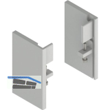 HELM 150 Abdeckkappe D Deckenmontage links RAL 7035 lichtgrau