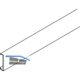 HAWA Porta 100/HMD Acoustics Clipblende Wandmontage L=2500 mm silber