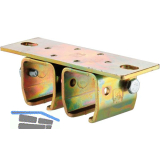 Doppeldeckenbefestigungsmuffe HELM 302 D, Loch � 13 mm, Stahl verzinkt, gelb