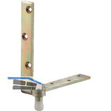 F�hrungsrolle HELM 350, links, Stahl verzinkt, gelb