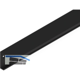 HELM GT-L Laufschiene Wandmontage auf Ma� Aluminium schwarz matt