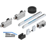 HELM GT-L 50 Beschlagset Glas 8-10 mm ohne Laufschiene 50 kg schwarz matt