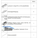 HAWA Junior 100/Z Beschlagset Holz ohne Laufschiene