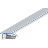 SOLIDO/HELM Anschlagschiene zu Anschlagkasten L=2500 mm auf Ma� silber eloxiert