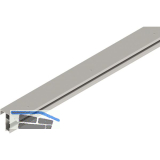 SOLIDO/HELM Anschlagschiene zu Anschlagkasten L=2500 mm auf Ma� Edelstahl-Effekt